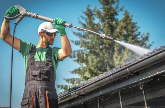 pressure washing mesquite